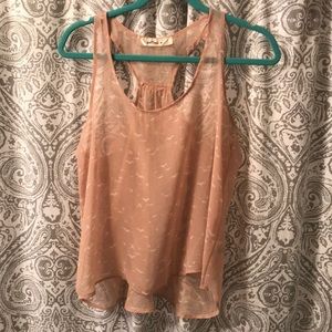 Adorable sheer light pink tank